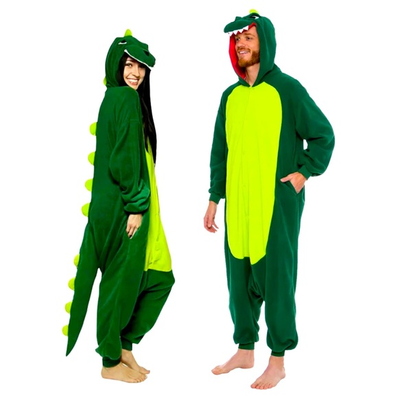 🦖🚨SOLD🚨Green Dinosaur onesie for adults - Picture 1 of 6